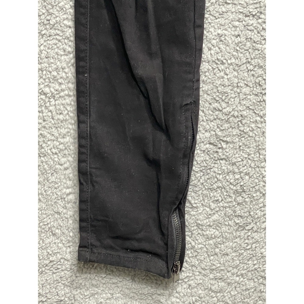 MNML Streetwear Cargo Jogger Pants Black Size L Drawstring Zip Ankle Pockets - Picture 8 of 12